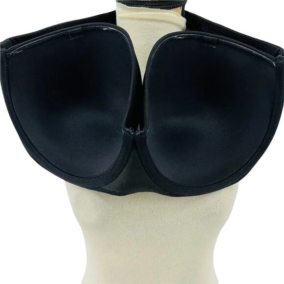 Torrid Curve Black Strapless Microfiber Lace Push Up Bra Size 42DD - Picture 6 of 10